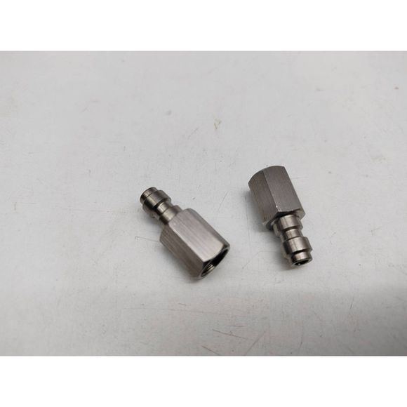 Set of 2 Universal M10*1 Female Connector, Quick-Disconnect Copper Plug Adapter - Picture 1 of 2